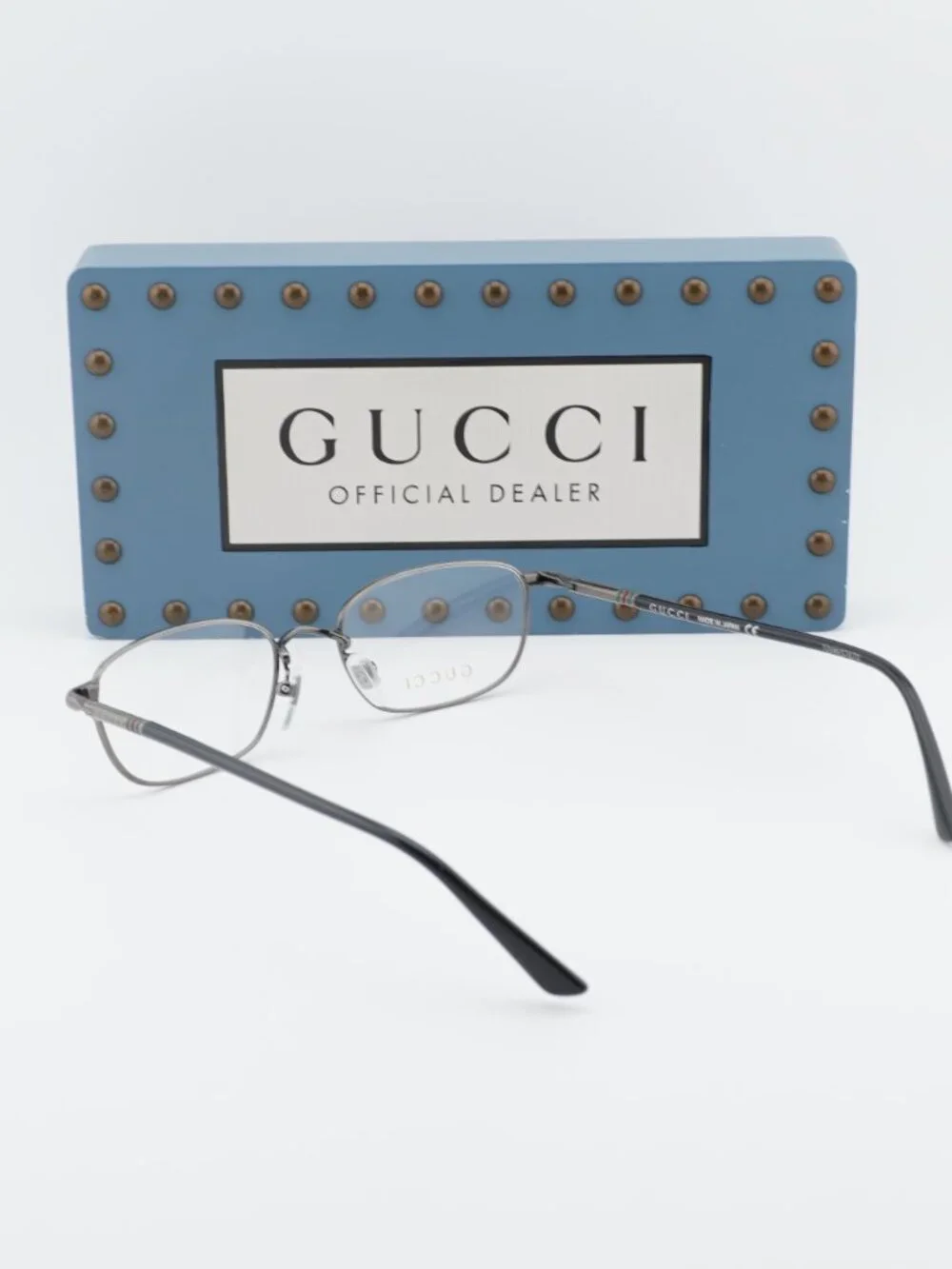 Gucci GG0612OJ 001 Rectangle Eyeglasses 52mm - Ruthenium / Black